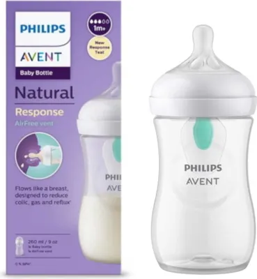 Produktbild von Philips AVENT Natural Response SCY673/01 Babyflasche mit AirFree Ventil 260ml, Sauger 3