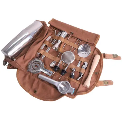 Produktbild von Cocktailshaker-Set,18-teiliger Edelstahl-Shaker,wiederverwendbar,geeignet für Cocktails zu Hause, Arbeit,Partys,Reisen