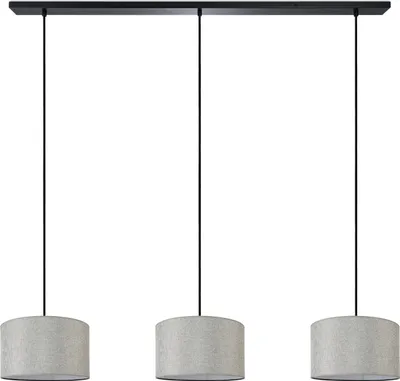 Produktbild von Pendellampe Wohnzimmer Deckenleuchte Stoff Lampenschirm Modern Einfarbig Rund