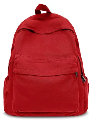 Produktbild von Canvas-Rucksack – Verstellbare Schultergurte – Geräumiges Hauptfach – Praktische Seitentaschen – Geeignet für Schule/Reisen – Zeitloses Design