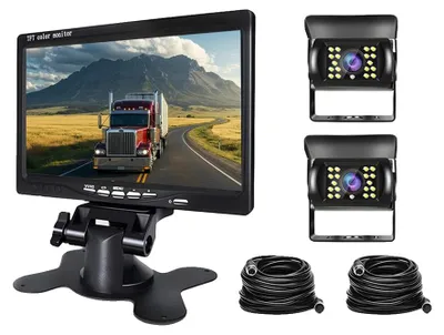 Obrázok produktu pre Auto-monitor, 7-palcový displej, dvojitý video vstup, monitor 2 10 metrový kábel