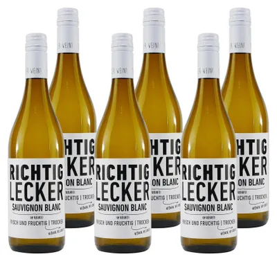 Produktbild von Richtig Lecker Sauvignon Blanc -trocken- (6 x 0,75L)