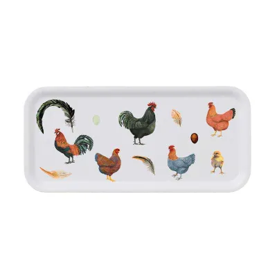 Produktbild von Serviertablett mit Birkenfurnier, Hühner, Farm, Tiere