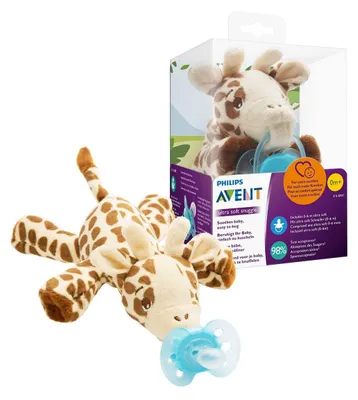 Immagine prodotto di Avent Ultrasoft peluche con ciuccio + giraffa 0m