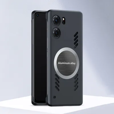 Produktbild von Oppo K10 Hülle, Frameless PC Matt Kühlabdeckung Loch Wärmeableitung Schutzhülle für Oppo K10 Schwarz