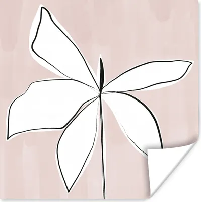 Produktbild von MuchoWow® Poster Blume - Abstrakt - Pastell 100x100 cm - Babyzimmer