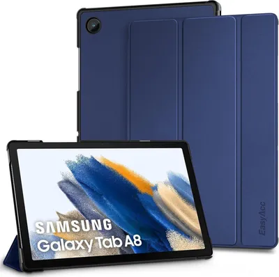 Obrázek produktu pro Ochranný kryt pro Samsung Galaxy Tab A8 10,5", ultratenký,Polyuretankůže, s funkcí stojánku, tmavě modrý
