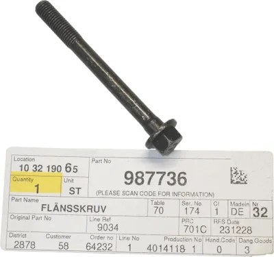Image de VOLVO Vis d'origine M7x70 2.0D 2.4D OE 987736