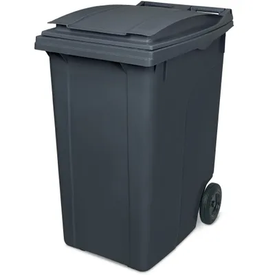 Produktbild von Müllbehälter, Inhalt 360 Liter, grau, HxBxT 1090x620x860 mm, Gewicht 18 kg