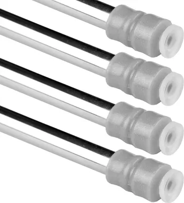 Produktbild von Klemmstange 40-60cm Chrom (4er-Pack), ausziehbare Gardinenstange ohne Bohren, Metall Spannstange mit Schraubtechnik & Saugnapf, rutschfest, Ø10mm