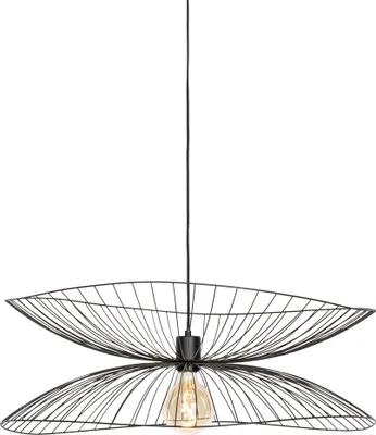 Zdjęcie produktu dla QAZQA – Design Lampa wisząca Design I Lampa wisząca I Lampa wisząca czarna 66 cm – Pua I Salon I Sypialnia – Stal Okrągła – Pasuje do żarówek LED E27