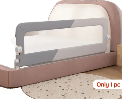 Zdjęcie produktu dla Bramka zabezpieczająca do łóżeczka dziecięcego, bezpieczna ochrona przed upadkiem, trwała konstrukcja, 120 cm
