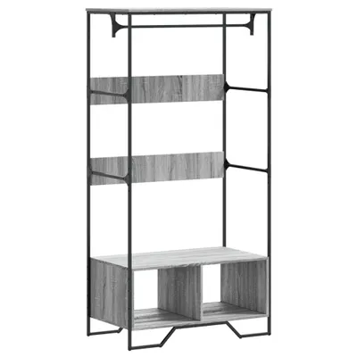 Obrázek produktu pro vidaXL Věšák na kabáty šedý Sonoma 90x50x180 cm materiál na bázi dřeva