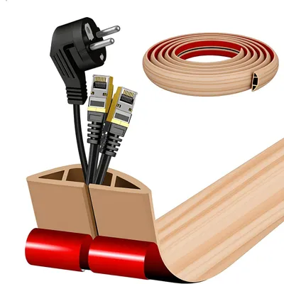 Kabelkanal Boden, selbstklebend, PVC, Holzoptik, 30 mm x 3 m