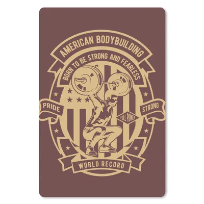 Produktbild von MuchoWow® Mauspad Mousepad Mannshöhle - Gewichte - Bodybuilding - Vintage 18x27 cm - Mousepads - Maus Mat - Pad - Mausunterlage