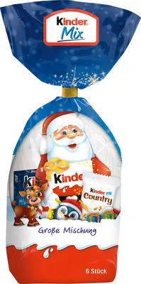 Zdjęcie produktu dla kinder Mix Duży asortyment czekoladek świątecznych 201g