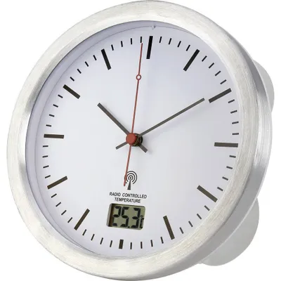 Obrázok produktu pre Renkforce Funk Wanduhr E1003R 17 cm x 6 cm Silber (E1003R)