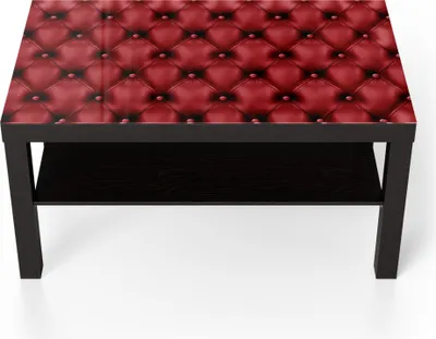 Produktbild von DEQORI Couchtisch 90x55 cm Schwarz 'Rote Eleganz' Glas Beistelltisch Glastisch modern