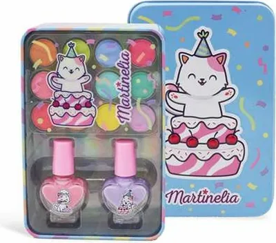 Immagine prodotto di Martinelia | Set di ombretti colorati per bambini - 1 pezzo - Sicuro per i bambini - Set di trucchi colorati - Trucco per bambini