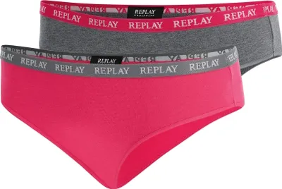 Immagine prodotto di Pantaloni da donna Replay con logo in vita confezione da 2 pezzi