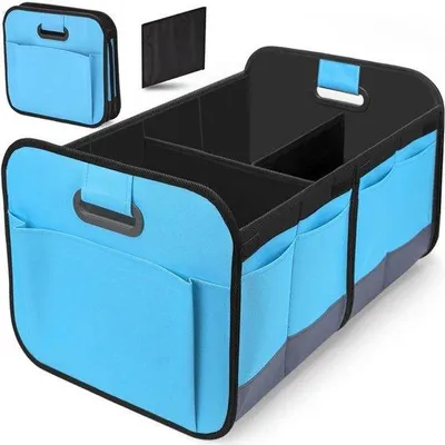 Immagine prodotto di Organizer imbottito per bagagliaio – Tessuto Oxford – Grande capienza e pieghevole – Versatile – Ideale per riporre attrezzi, attrezzatura da picnic e da campeggio e accessori per il bagagliaio – 60 x 37 x 31 cm