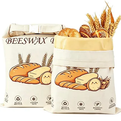 Produktbild von Wiederverwendbare Bienenwachstücher für frisches Brot