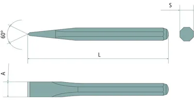Obrázok produktu pre Kalený sekáč s plochým hrotom 12 x 130 mm