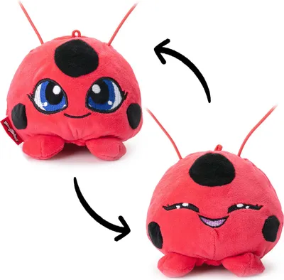 Produktbild von Miraculous Ladybug Plüsch Schlüssel-Anhänger, Kwami Tikki, 10cm, doppelseitig