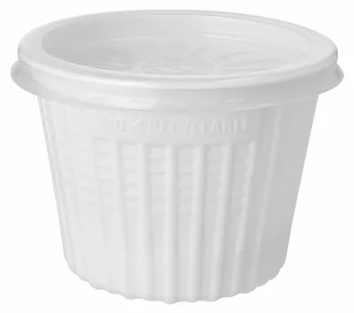 Produktbild von 25x Mehrwegschalen Suppenschalen inkl. Deckel rund 500 ml Ø11,5 cm weiß