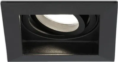 Produktbild von hoftronic LED Einbaustrahler 4W 4000K GU10 Schwarz Eckig Dimmbar Schwenkbar IP20