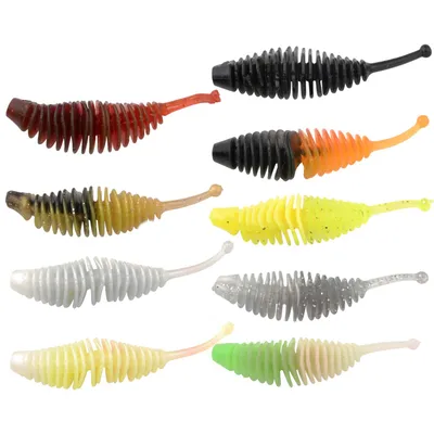 Produktbild von Trout Master Incy Grub 6cm - 6 Gummijigs, Farbe:Glow