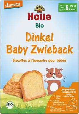 SUCHARKI ORKISZOWE PO 6 MIESIĄCU DEMETER BIO (2 x 100 g) 200 g - HOLLE