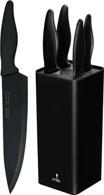 Produktbild von Smile Sns-6 6-teiliges Blockmesserset Schwarz