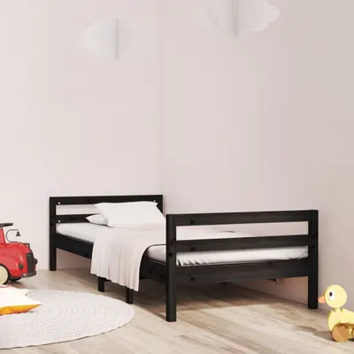 Produktbild von Massivholzbett Schwarz 75x190 cm Kiefer , Klassische Betten Design 2024