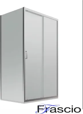 Obrázok produktu pre Sprchový kút 80x120 s predným otváraním a posuvnými dverami, s dvoma kryštálmi a jednou pevnou stranou, štvorcový a obdĺžnikový, zo satinovaného tvrdeného skla - FRASCIO