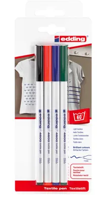 Produktbild von edding Textilpen 4600 Textilstift 4er Blister
