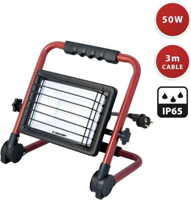Immagine prodotto di Proiettore WAINGRO LED SMD 50W con supporto pieghevole in alluminio e cavo da 3mt