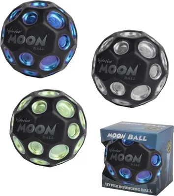 Image de Waboba Dark Side of the Moon – Balle hyper rebondissante avec taches colorées (couleur aléatoire)