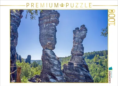 Produktbild von CALVENDO Puzzle Sächsische Schweiz - Herkulessäulen | 1000 Teile Lege-Größe 64x48cm Foto-Puzzle für glückliche Stunden