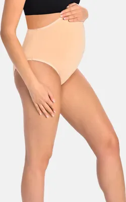 Produktbild von Teyli Umstandsslip aus Baumwolle mit hoher Taille Iris Female 161 beige M