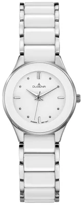 Produktbild von Dugena Damen-Uhr Amica Ceramica Weiß Analog Quarz Keramik-Band 4460772