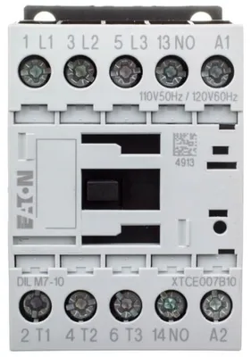 Obrázek produktu pro Spínací relé Eaton, 3pólové, 380 V, 400 V, 3 kW, 1 S, 110 V, 50 Hz, 120 V, 60 Hz, střídavé napájení, šroubové svorky 276547