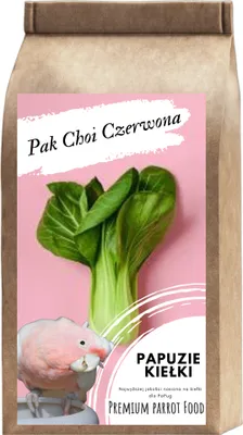 Obrázek produktu pro Prémiové krmivo pro papoušky | Pak Choi Red | Semínka klíčků | Pro papoušky 50G