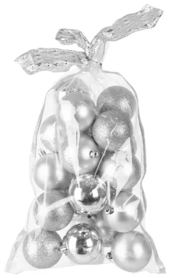 Immagine prodotto di Palline MagicHome Natale, 20 pz, 6 cm, argento, per albero di Natale