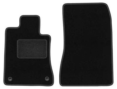 Productafbeelding van Velours voormatten voor BMW 3 E30 1982-1994 (sedan/stationwagen) – 2-delig, zwart, op maat – Wielganizator LUX