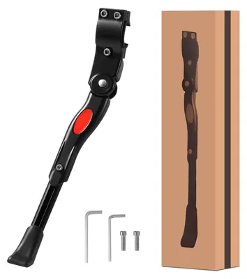 Imagen del producto de Soporte para bicicletas ajustable, para ruedas de 24-27 pulgadas, fabricado en aleación de aluminio, con base de goma antideslizante, ideal para estacionar bicicletas