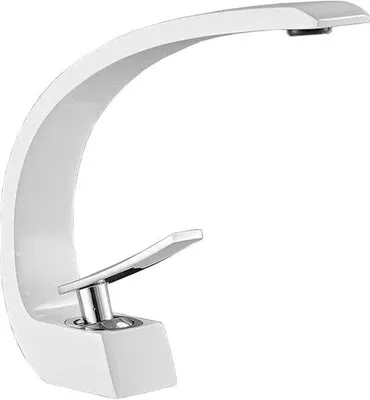 Image de Robinetterie de baignoire - Chromé - Moderne - Pour salle de bains - Blanc