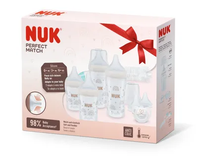 Produktbild von NUK Perfect Match Perfect Start Babyflaschenset | Ab 0 Monate | Passt sich dem B