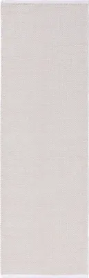 Produktbild von benuta Teppich Wohnzimmer Baumwollteppich Ron Weiß 80x300 cm Läufer Wohnzimmerteppich Fransen Baumwolle