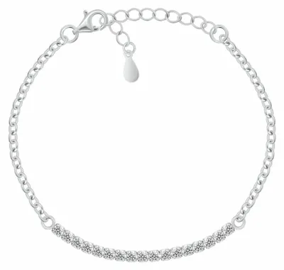 Obrázok produktu pre Elegantné strieborné náramok s zirkónmi, model BRC172W